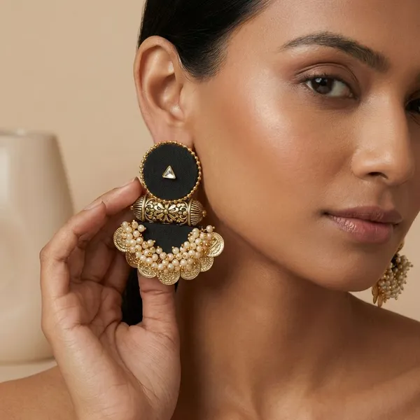 Black_Handmade_Brass_Fancy_Design_Earrings_For_Women