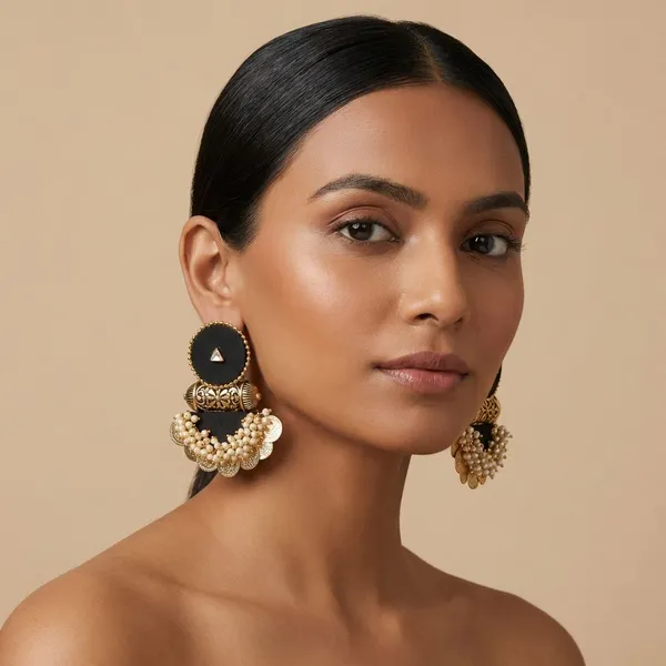 Black_Handmade_Brass_Fancy_Design_Earrings_For_Women