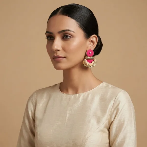 Pink_Handmade_Brass_Fancy_Design_Earrings_For_Women