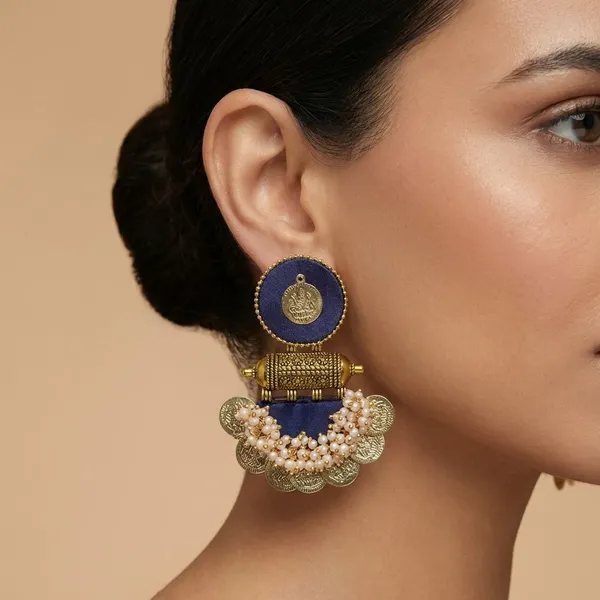 Royal_Blue_Handmade_Brass_Fancy_Design_Earrings_For_Women