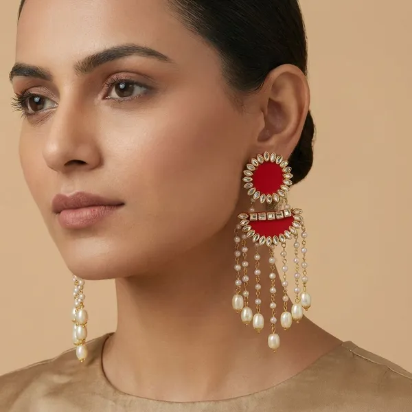Red_Handmade_Brass_Fancy_Design_Long_Earrings_For_Women