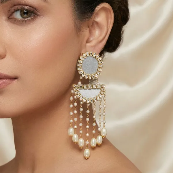 Silver_Handmade_Brass_Fancy_Design_Long_Earrings_For_Women