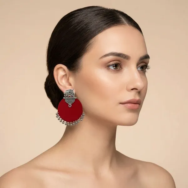 Red_Handmade_Brass_Fancy_Design_Stud_Earrings_For_Women