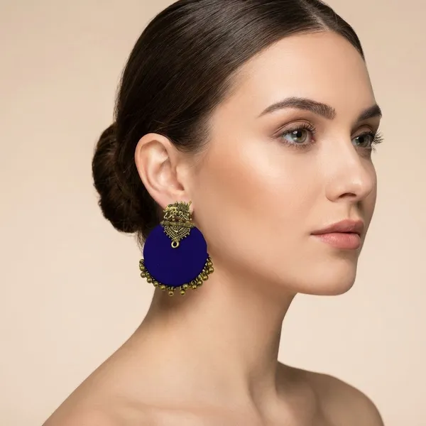 Blue_Handmade_Brass_Fancy_Design_Stud_Earrings_For_Women