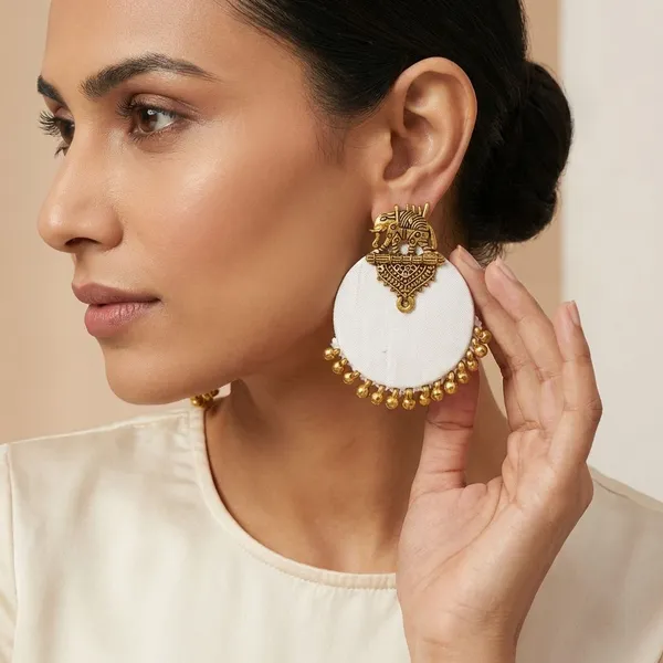 White_Handmade_Brass_Fancy_Design_Stud_Earrings_For_Women