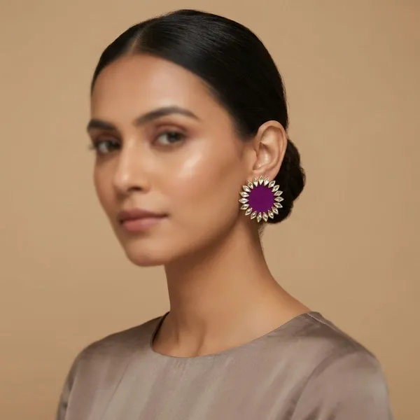 Purple_Handmade_Brass_Fancy_Design_Earrings_For_Women