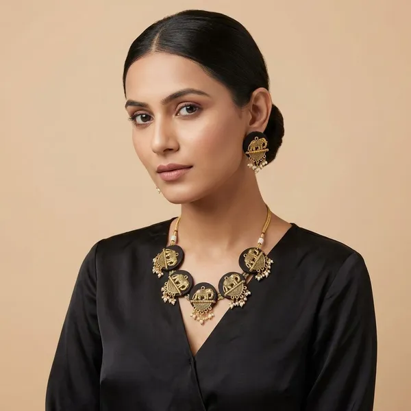 Black_&_Gold_Handmade_Brass_Fancy_Design_Necklace_Set_For_Women