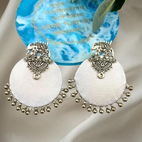 White_Handmade_Brass_Fancy_Design_Stud_Earrings_For_Women
