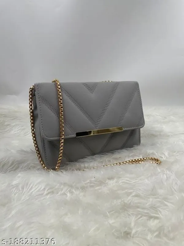 Grey_Synthetic_Pu_Sling_Bag_For_Women