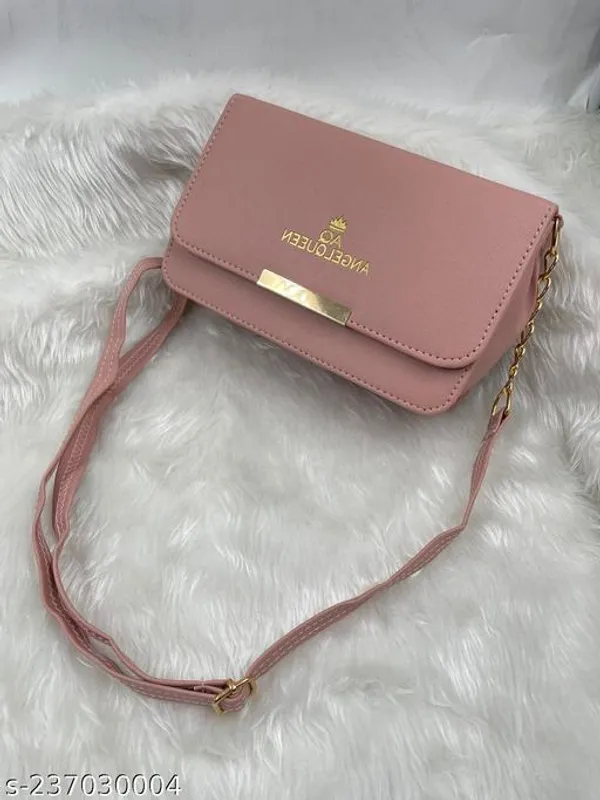 Pink_Synthetic_Pu_Sling_Bag_For_Women