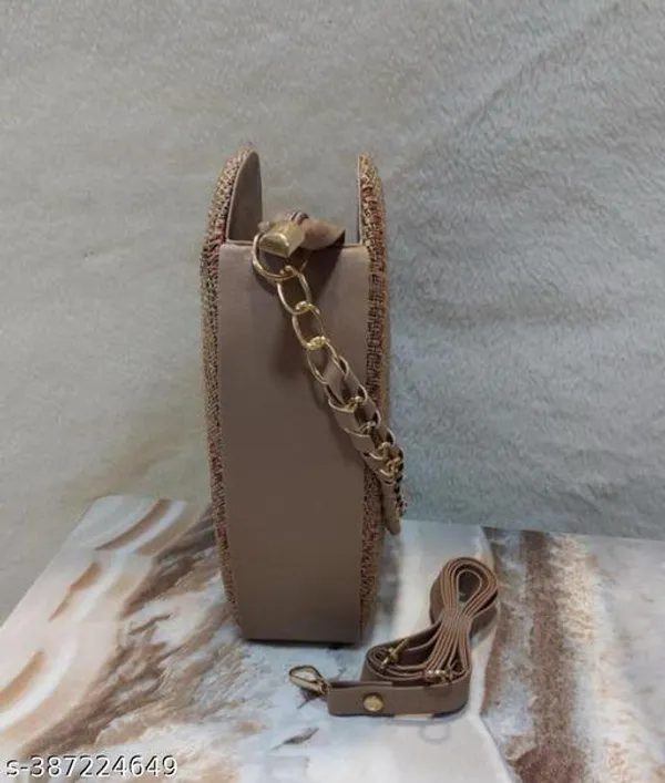 Beige_Synthetic_Pu_Sling_Bag_For_Women