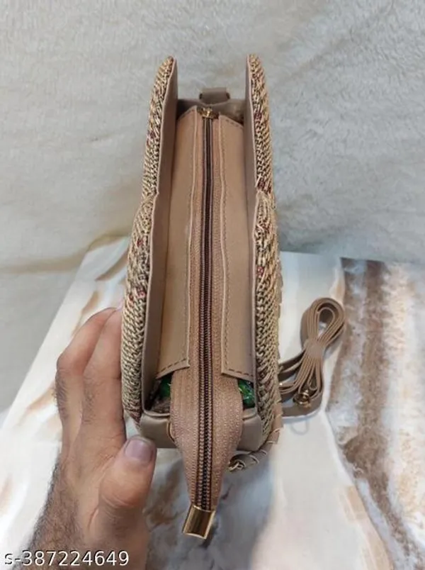 Beige_Synthetic_Pu_Sling_Bag_For_Women