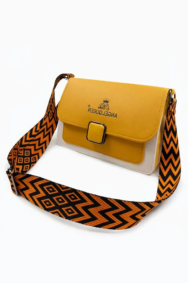 Yellow_Synthetic_Pu_Sling_Bag_For_Women