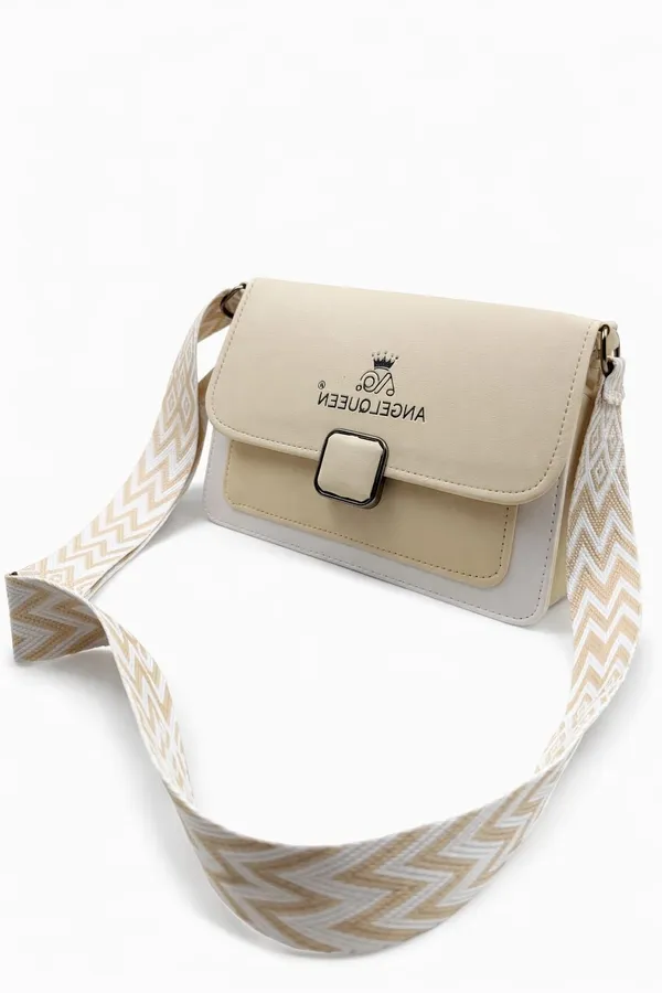 Cream_Synthetic_Pu_Sling_Bag_For_Women