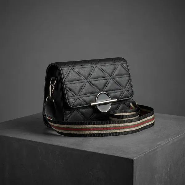 Black_Synthetic_Pu_Sling_Bag_For_Women