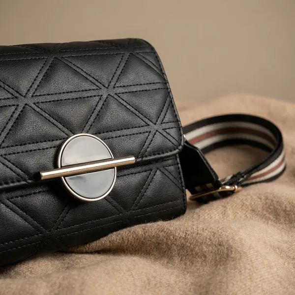 Black_Synthetic_Pu_Sling_Bag_For_Women