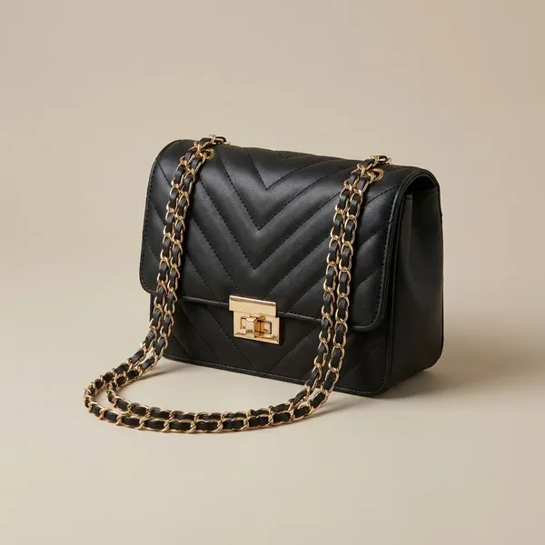 Black_Synthetic_Pu_Sling_Bag_For_Women