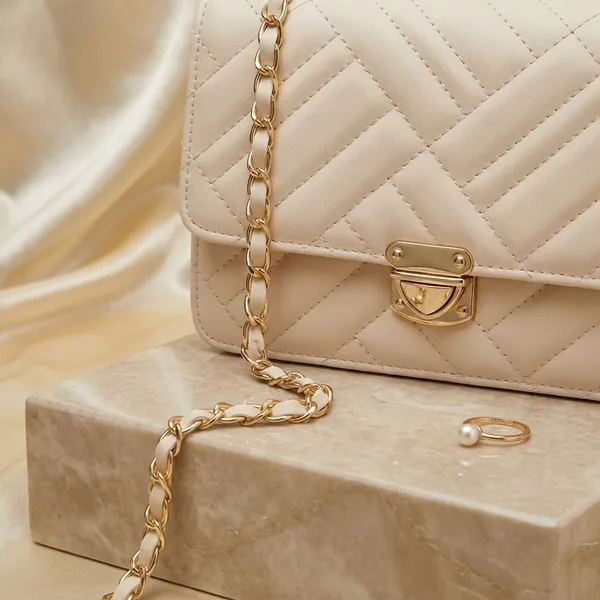 Cream_Synthetic_Pu_Sling_Bag_For_Women