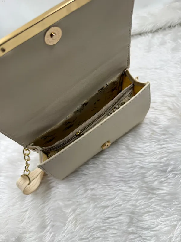 Cream_Synthetic_Pu_Sling_Bag_For_Women