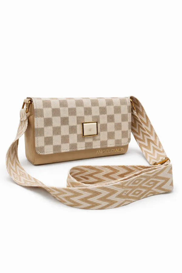 Cream_Synthetic_Pu_Sling_Bag_For_Women