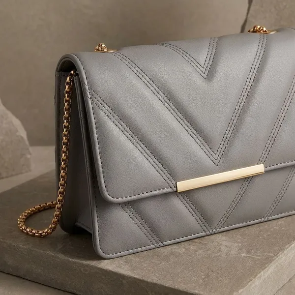 Grey_Synthetic_Pu_Sling_Bag_For_Women