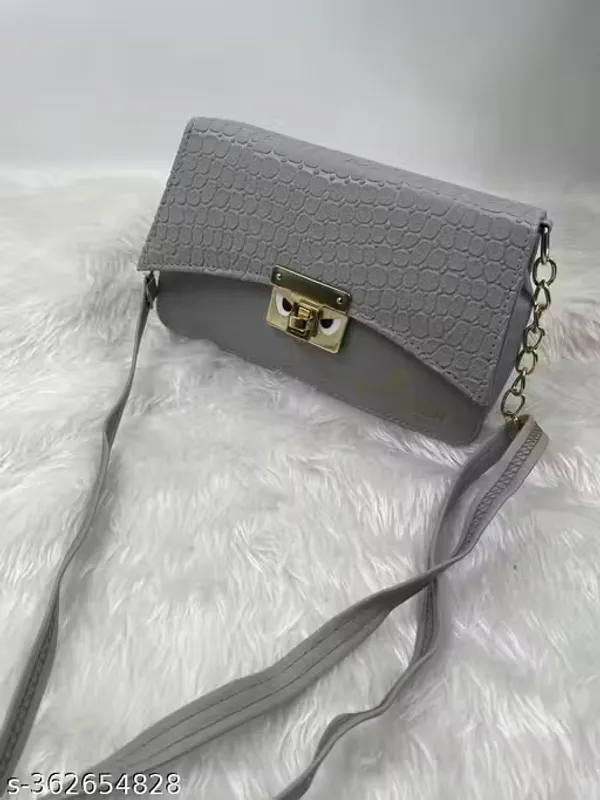 Grey_Synthetic_Pu_Sling_Bag_For_Women