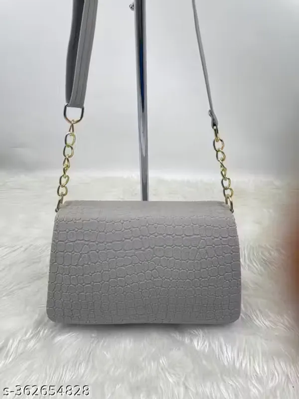 Grey_Synthetic_Pu_Sling_Bag_For_Women