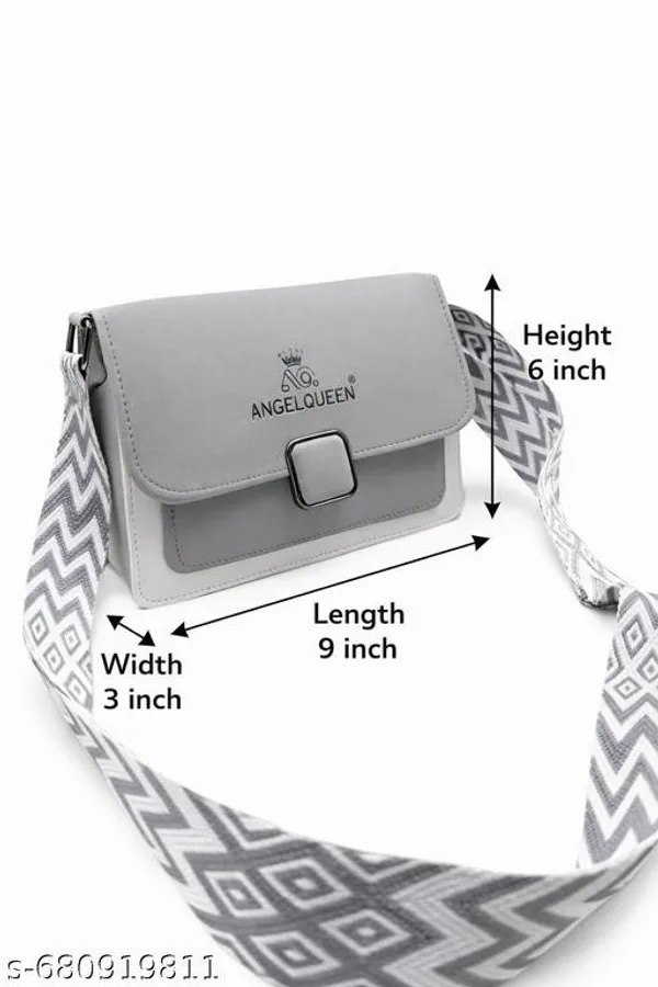 Grey_Synthetic_Pu_Sling_Bag_For_Women