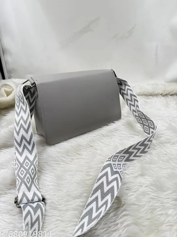 Grey_Synthetic_Pu_Sling_Bag_For_Women