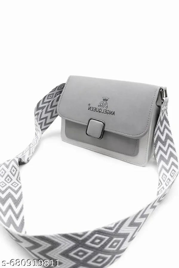 Grey_Synthetic_Pu_Sling_Bag_For_Women