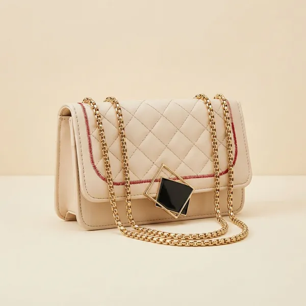Cream_Synthetic_Pu_Sling_Bag_For_Women