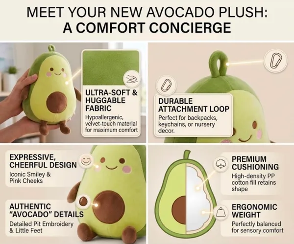 Cute_Avocado_Plush_Soft_Toy_|_Ultra_Soft_Stuffed_Cushion_|_Kawaii_Fruit_Plush_Doll_|_Polyester_Filled_|_Pack_of_1