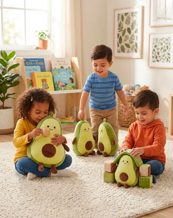 Cute_Avocado_Plush_Soft_Toy_|_Ultra_Soft_Stuffed_Cushion_|_Kawaii_Fruit_Plush_Doll_|_Polyester_Filled_|_Pack_of_1