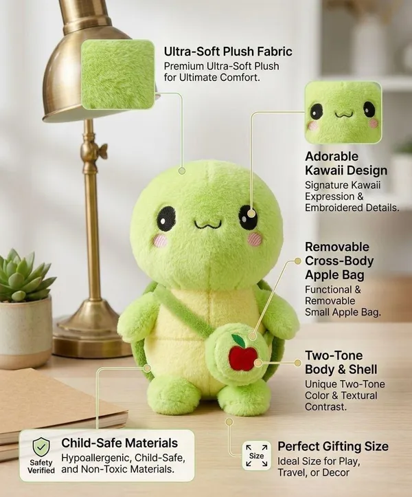 Cute_Green_Turtle_Plush_Toy_with_Apple_Sling_Bag_30_cm