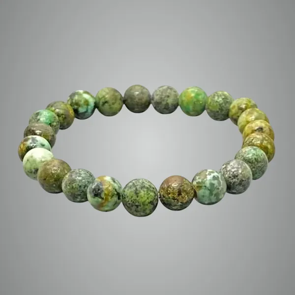 Green_&_Blue_African_Turquoise_Bracelet_For_Women_Men'S_Gifts_Protection_Healing_Crystal_Bracelet_8Mm_Gemstone_Beaded_Adjustable