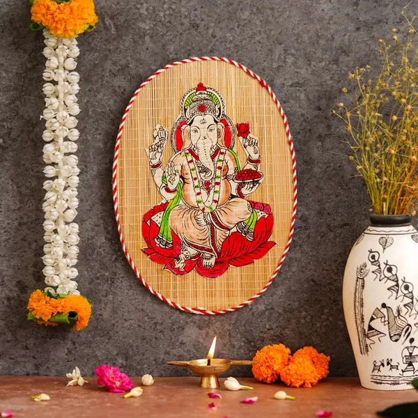 Brown_Bamboo_Hand_Crafted_Wall_Hangings_Of_Ganesh_Ji_For_Home_Decor_Ideal_Gifts_For_Wedding_And_Festival