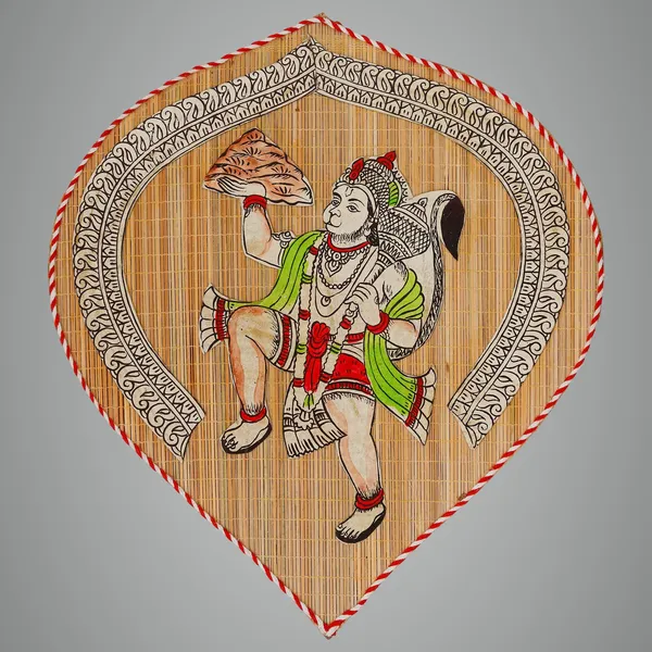 Brown_Bamboo_Hand_Crafted_Leaf_Design_Wall_Hangings_Of_Hanuman_Ji_For_Home_Decor_Bamboo_Art_For_Wall_Decor