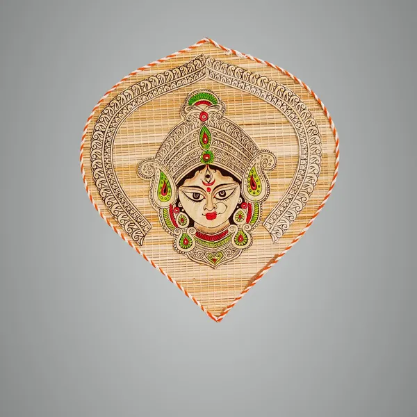 Brown_Bamboo_Hand_Crafted_Leaf_Design_Wall_Hangings_Of_Durga_Ji_For_Home_Decor_Bamboo_Art_For_Wall_Decor