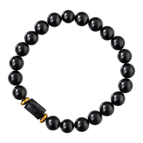 Black_Black_Tourmaline_Bracelet_For_Women_Men'S_Gifts_Protection_Healing_Crystal_Bracelet_8Mm_Gemstone_Beaded_Adjustable