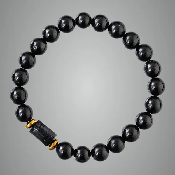 Black_Black_Tourmaline_Bracelet_For_Women_Men'S_Gifts_Protection_Healing_Crystal_Bracelet_8Mm_Gemstone_Beaded_Adjustable