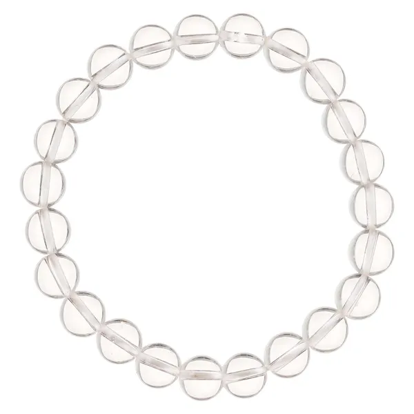 Clear_Clear_Quartz_Bracelet_For_Women_Men'S_Gifts_Protection_Healing_Crystal_Bracelet_8Mm_Gemstone_Beaded_Adjustable