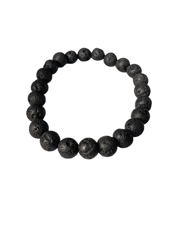 Black_Lava_Bracelet_For_Women_Men'S_Gifts_Protection_Healing_Crystal_Bracelet_8Mm_Gemstone_Beaded_Adjustable