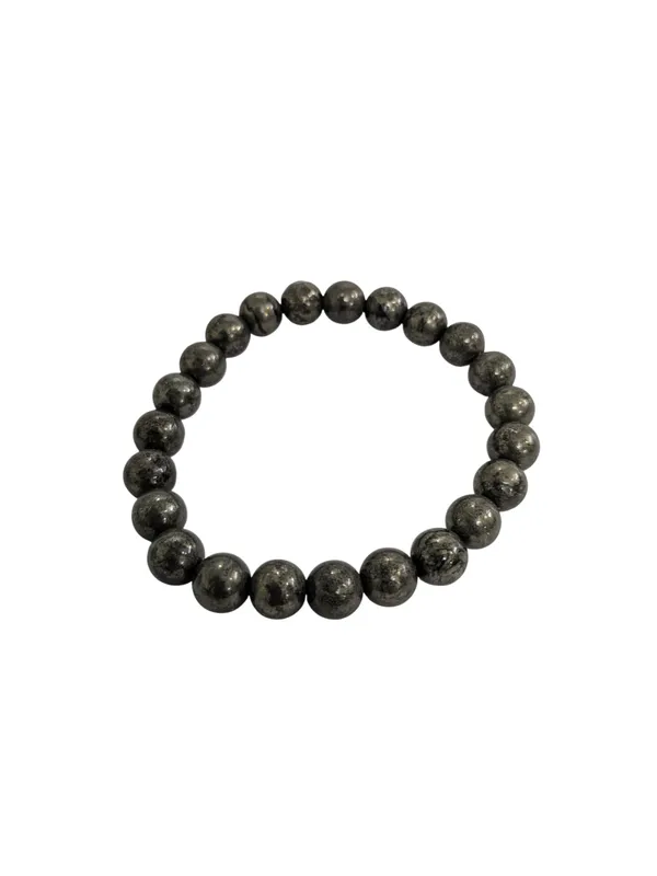 Metallic_Gold_Pyrite_Bracelet_For_Women_Men'S_Gifts_Protection_Healing_Crystal_Bracelet_8Mm_Gemstone_Beaded_Adjustable