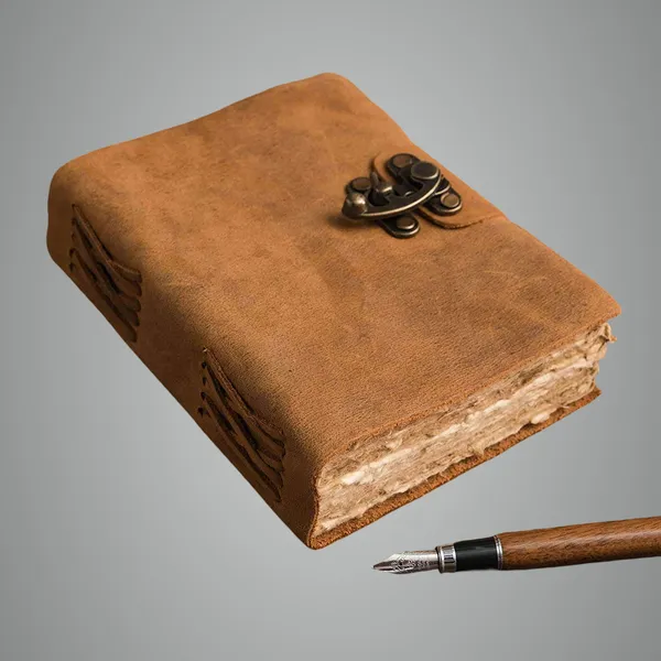 Golden_Leather_&_Paper_Diary_For_Unisex