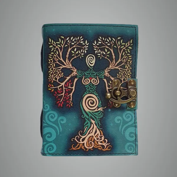 Peacock_Blue_Leather_&_Paper_Diary_For_Unisex