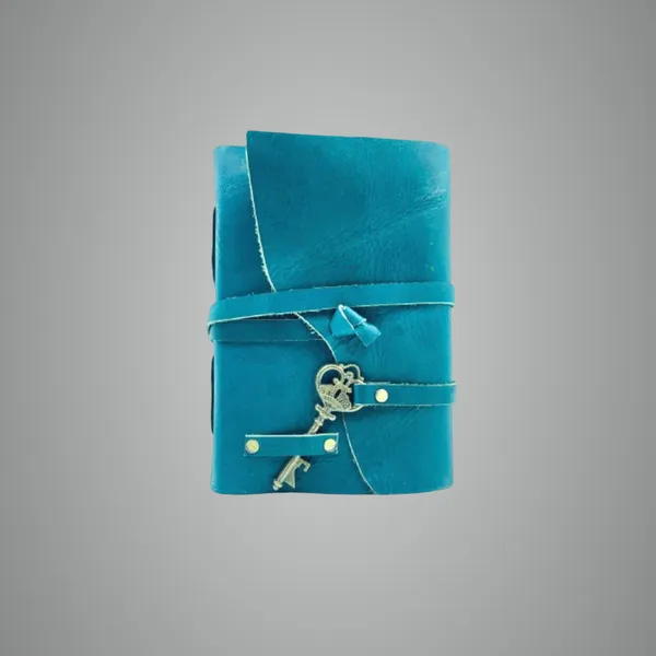 Sea_Blue_Leather_&_Paper_Diary_For_Unisex