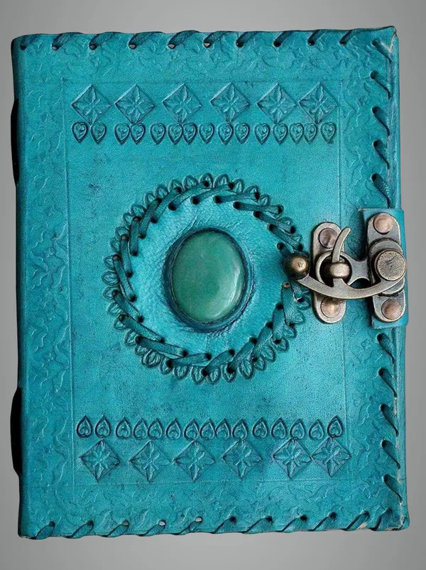 Sea_Blue_Leather_&_Paper_Diary_For_Unisex