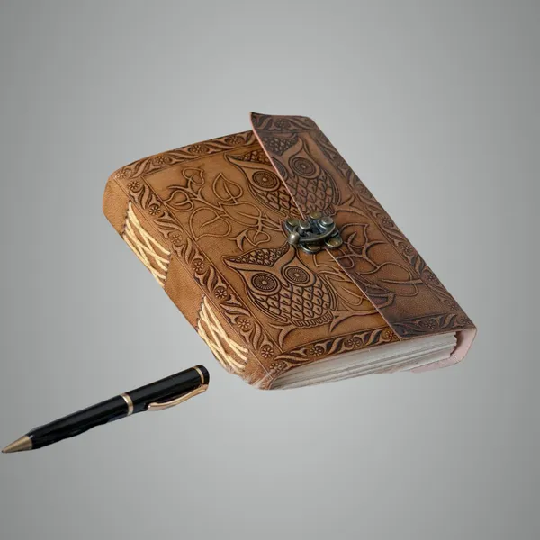 Golden_Leather_&_Paper_Diary_For_Unisex