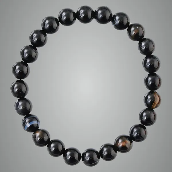 Black_&_Brown_Sulemani_Bracelet_For_Women_Men'S_Gifts_Protection_Healing_Crystal_Bracelet_8Mm_Gemstone_Beaded_Adjustable