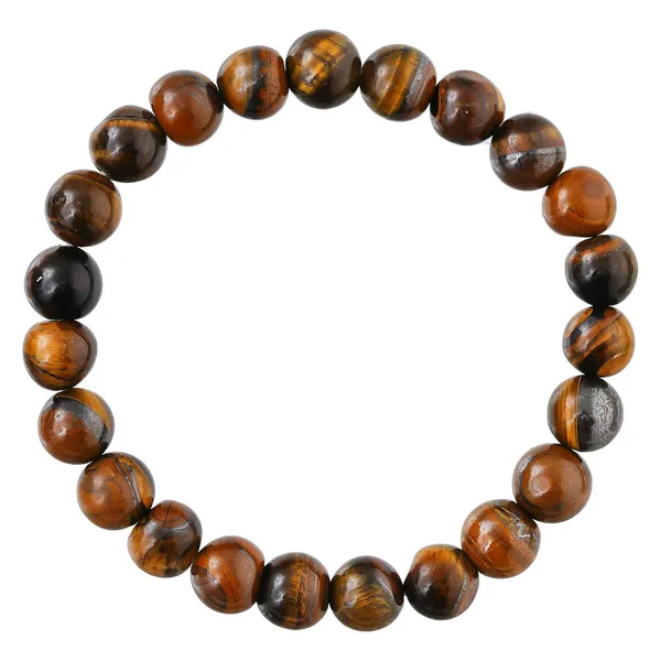 Brown_&_Gold_Tiger_Eye_Bracelet_For_Women_Men'S_Gifts_Protection_Healing_Crystal_Bracelet_8Mm_Gemstone_Beaded_Adjustable
